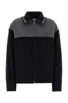 Miu Miu Velour Jacket Contrast Panel Buttoned Cuffs Collar In Multi