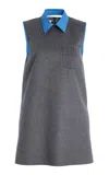 Miu Miu Women Grey Velour Mini Dress In Gray