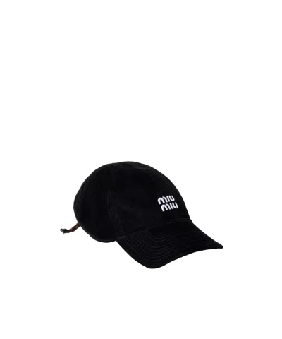 Miu Miu Velvet Baseball Cap