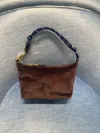 Miu Miu Velvet Clutch In Brown