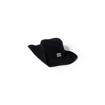 Miu Miu Velvet Cowboy Hat In Multi