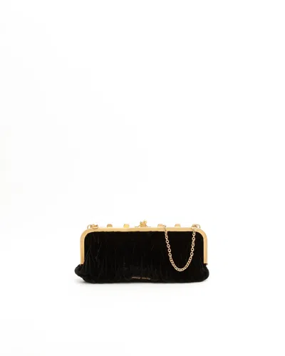 Miu Miu Velvet Crystal Bag In Black