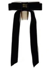 Miu Miu Velvet Hair Clip In Black