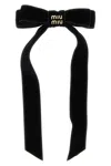 Miu Miu Velvet Hair Clip In Black
