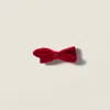 Miu Miu Velvet Hair Clip In Red