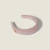 Miu Miu Velvet Headband In Pink