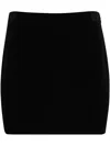 Miu Miu Velvet Mini Skirt In Black