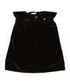 Miu Miu Velvet Mini Skirt In Black