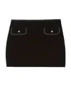 Miu Miu Velvet Mini Skirt In Black