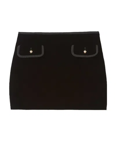 Miu Miu Velvet Mini Skirt In Black