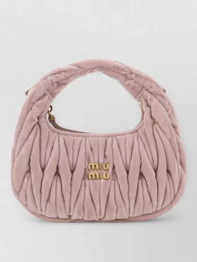 Miu Miu Velvet Mini Wander Shoulder Bag Top Handle