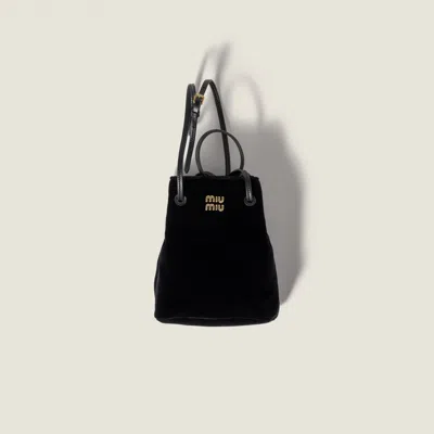 Miu Miu Velvet Pouch In Black