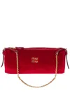 Miu Miu Velvet Pouch In Red