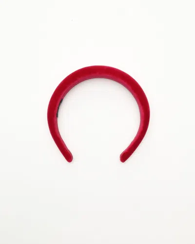 Miu Miu Velvet Rhinestone Logo Headband