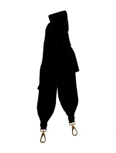 Pre-owned Miu Miu Velvet Shoulder Strap In Black