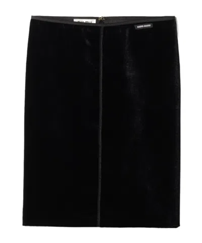 Miu Miu Velvet Skirt In Black