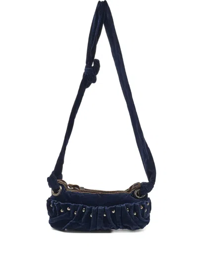 Pre-owned Miu Miu Velvet Studded Shoulder Bag