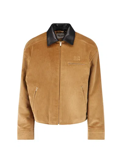 Miu Miu Velvet Zip Jacket