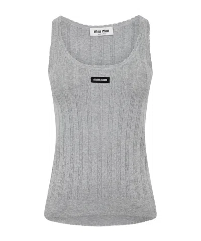 Miu Miu Versatile Vest In Grey
