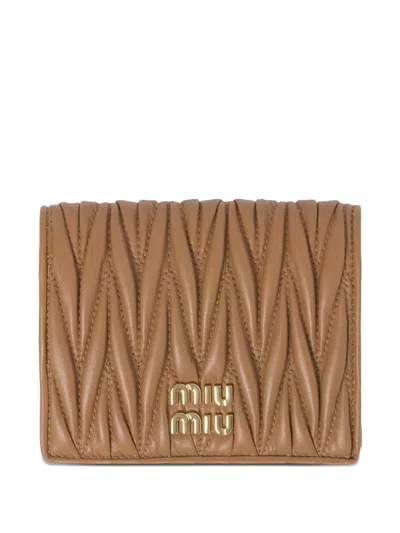 Miu Miu Vertical Pic.holder Accessories In Brown