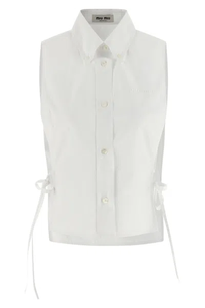 Miu Miu Vest Shirt In White