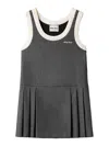 Miu Miu Grisaille Mini Dress In Gris Oscuro