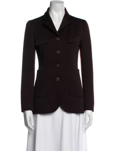 Pre-owned Miu Miu Vintage 1990's Blazer In Burgundy