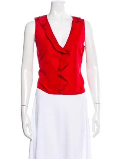 Pre-owned Miu Miu Vintage 1990's Blouse In Red