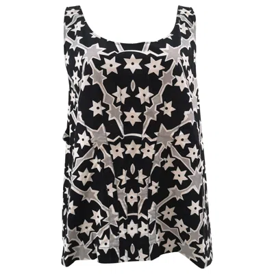 Pre-owned Miu Miu Vintage 1990s Black White Grey Oversize Cotton Top For Women