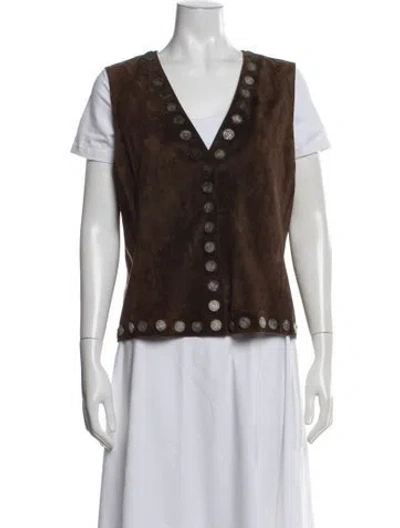 Pre-owned Miu Miu Vintage 1993 Vest In Brown