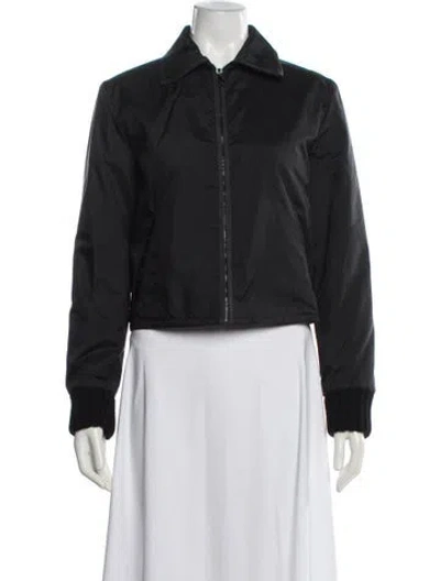 Pre-owned Miu Miu Vintage 1999 Bomber Jacket In Black