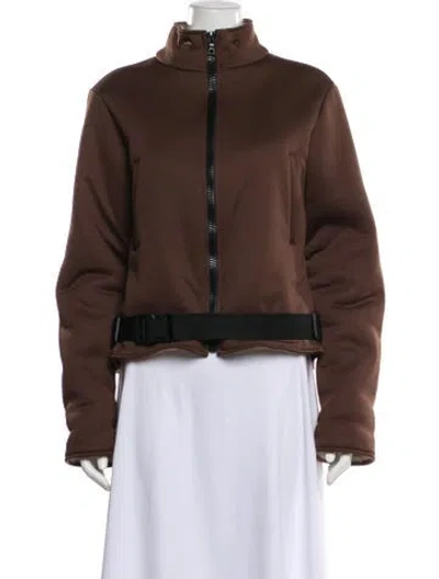 Pre-owned Miu Miu Vintage 1999 Bomber Jacket In Brown