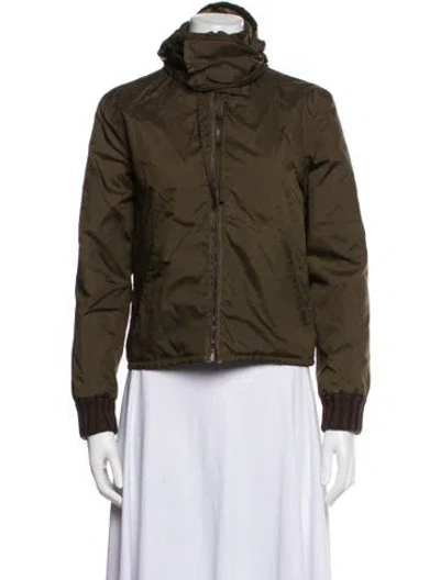 Pre-owned Miu Miu Vintage 1999 Bomber Jacket In Green