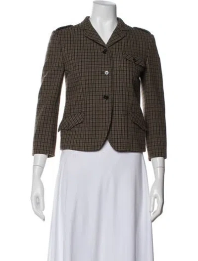 Pre-owned Miu Miu Vintage 2000's Blazer In Brown