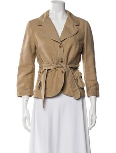 Pre-owned Miu Miu Vintage 2000's Blazer In Neutral