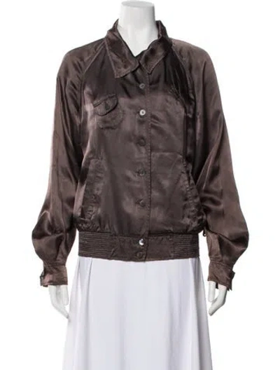 Pre-owned Miu Miu Vintage 2000's Bomber Jacket In Neutral