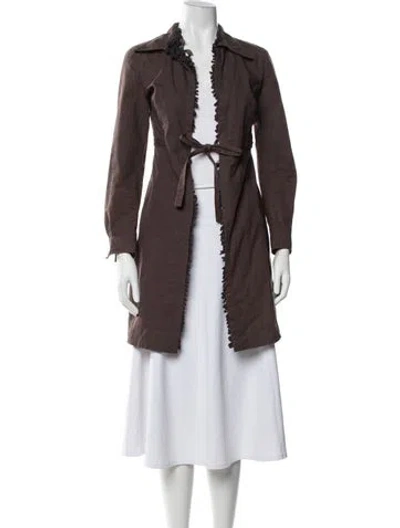 Pre-owned Miu Miu Vintage 2000's Coat In Brown