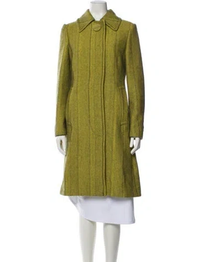 Pre-owned Miu Miu Vintage 2000's Coat In Green