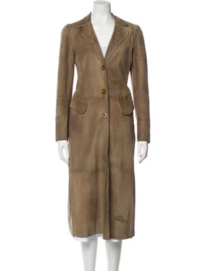 Pre-owned Miu Miu Vintage 2000's Coat In Neutral