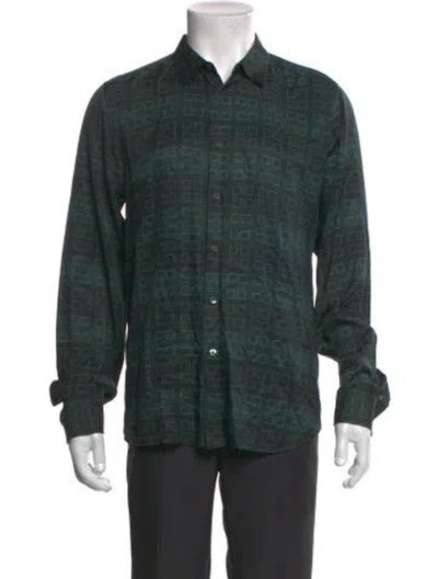 Pre-owned Miu Miu Vintage 2000's Dress Shirt In Green