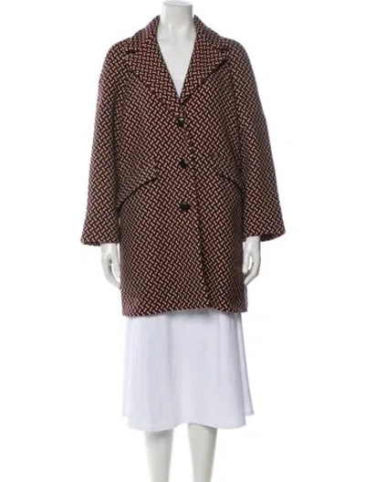 Pre-owned Miu Miu Vintage 2000 Peacoat In Red