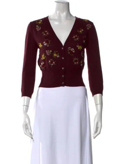 Pre-owned Miu Miu Vintage 2000's Sweater In Burgundy