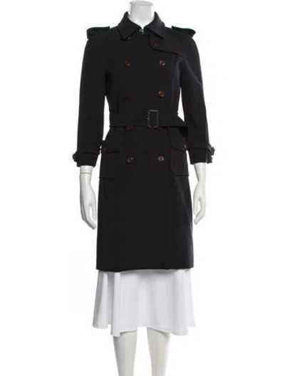 Pre-owned Miu Miu Vintage 2000's Trench Coat In Blue