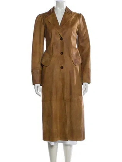 Pre-owned Miu Miu Vintage 2000's Trench Coat In Brown