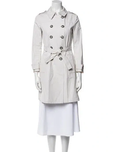 Pre-owned Miu Miu Vintage 2000's Trench Coat In Neutral