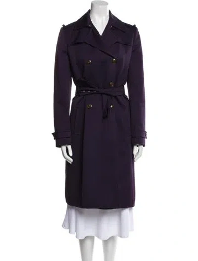 Pre-owned Miu Miu Vintage 2000's Trench Coat In Purple