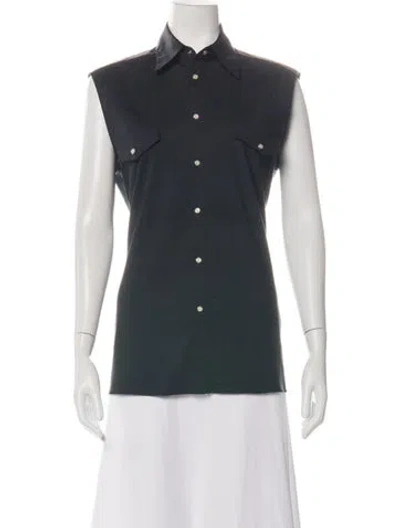 Pre-owned Miu Miu Vintage 2000's Western Shirt In Black