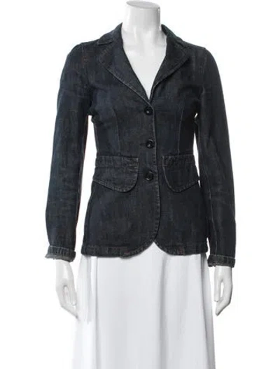 Pre-owned Miu Miu Vintage 2001 Denim Jacket In Blue