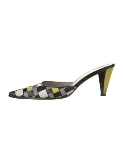 Pre-owned Miu Miu Vintage 2001 Mules In Black