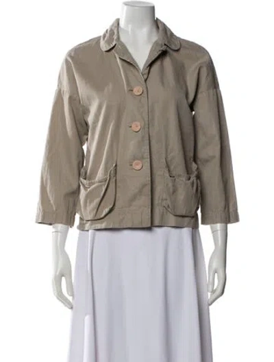 Pre-owned Miu Miu Vintage 2001 Utility Jacket In Neutral